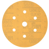 3M 236U 01079 Hookit Gold Disc Dust Free Abrasive Disc, 6 in, P180, 6 Hole (7000118771) (400 Pack)