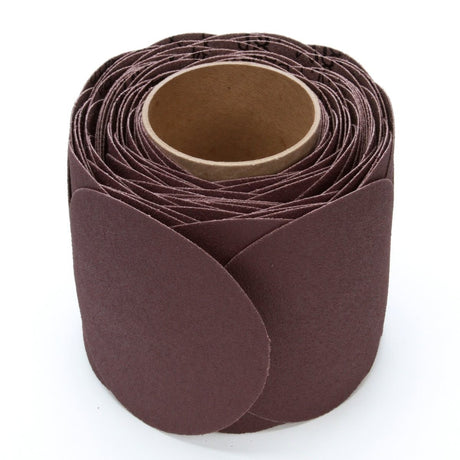 3M 341D Stikit Cloth Disc Roll, PSA, Aluminum Oxide, 80 Grit, X Weight, Brown, 5 in, No Hole, Die 500X, 100 Discs per Roll (7000118783) (4 Pack)