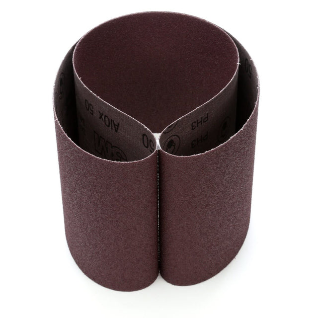 3M 341D Cloth Belt, Aluminum Oxide 80 Grit X-weight Brown 6 in x 48 in Film-lok Single-flex (7000118866) (20 Pack)