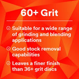 3M 982C Cubitron II Fibre Disc , 4-1/2 in x 7/8 in, 60+ Grit Precision-Shaped Grain for Heavy Grinding, Deburring, Beveling and Weld Removal (7000119196) (100 Pack) - 3