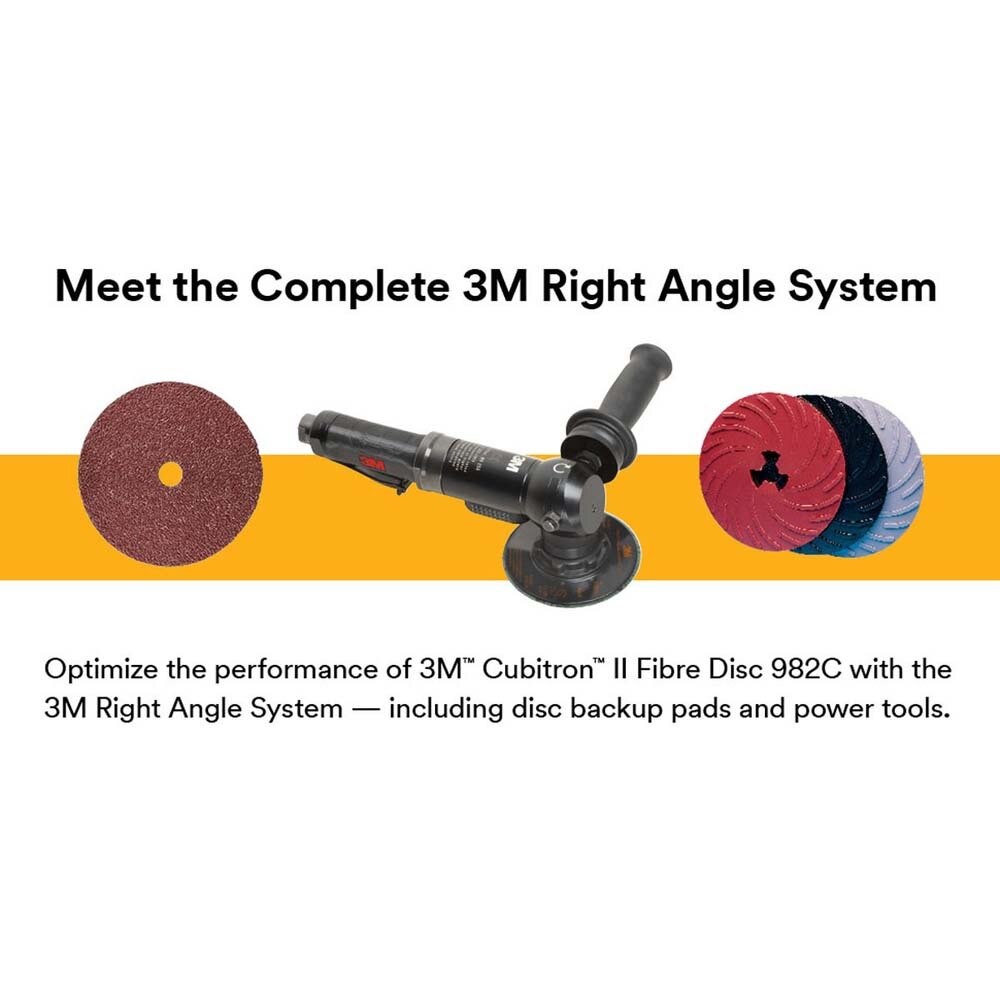 3M 7000119202 Cubitron II Fibre Disc 982C, 9-1/8 in x 7/8 in, 80+ Grit Precision-Shaped Grain Abrasive Disc for Heavy Grinding, Deburring, Beveling, Finishing and Weld Removal (25 Pack) - 9