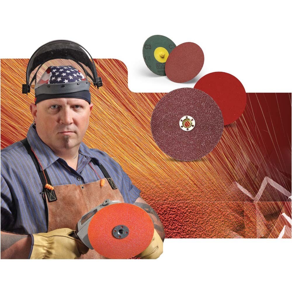 3M 7000119212 Cubitron II 987C Fibre Disc, 60+ Grit TN Quick Change for Angle Grinders, 5 Inch (25 Pack) - 5