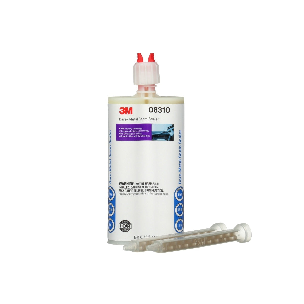 3M Bare-Metal Seam Sealer, Two-Part Self-Mixing Epoxy, Non-Sag, Beige, 200 mL Cartridge (08310) (7000119690) (6 Pack) - 2