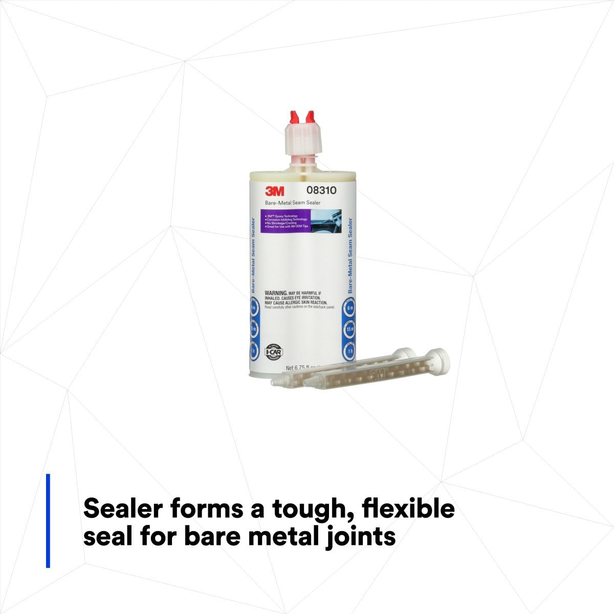 3M Bare-Metal Seam Sealer, Two-Part Self-Mixing Epoxy, Non-Sag, Beige, 200 mL Cartridge (08310) (7000119690) (6 Pack) - 4