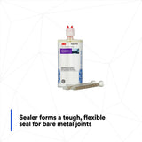 3M Bare-Metal Seam Sealer, Two-Part Self-Mixing Epoxy, Non-Sag, Beige, 200 mL Cartridge (08310) (7000119690) (6 Pack) - 4
