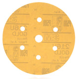 3M 216U 01072 Hookit Gold Disc Dust Free, Aluminum Oxide P500, 6 in, 7 Hole (7000119695) (400 Pack)