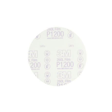 3M 260L 01103 Hookit Red Finishing Film Abrasive Disc, P1200, 6 in for Auto Sanding (7000119775) (100 Pack)