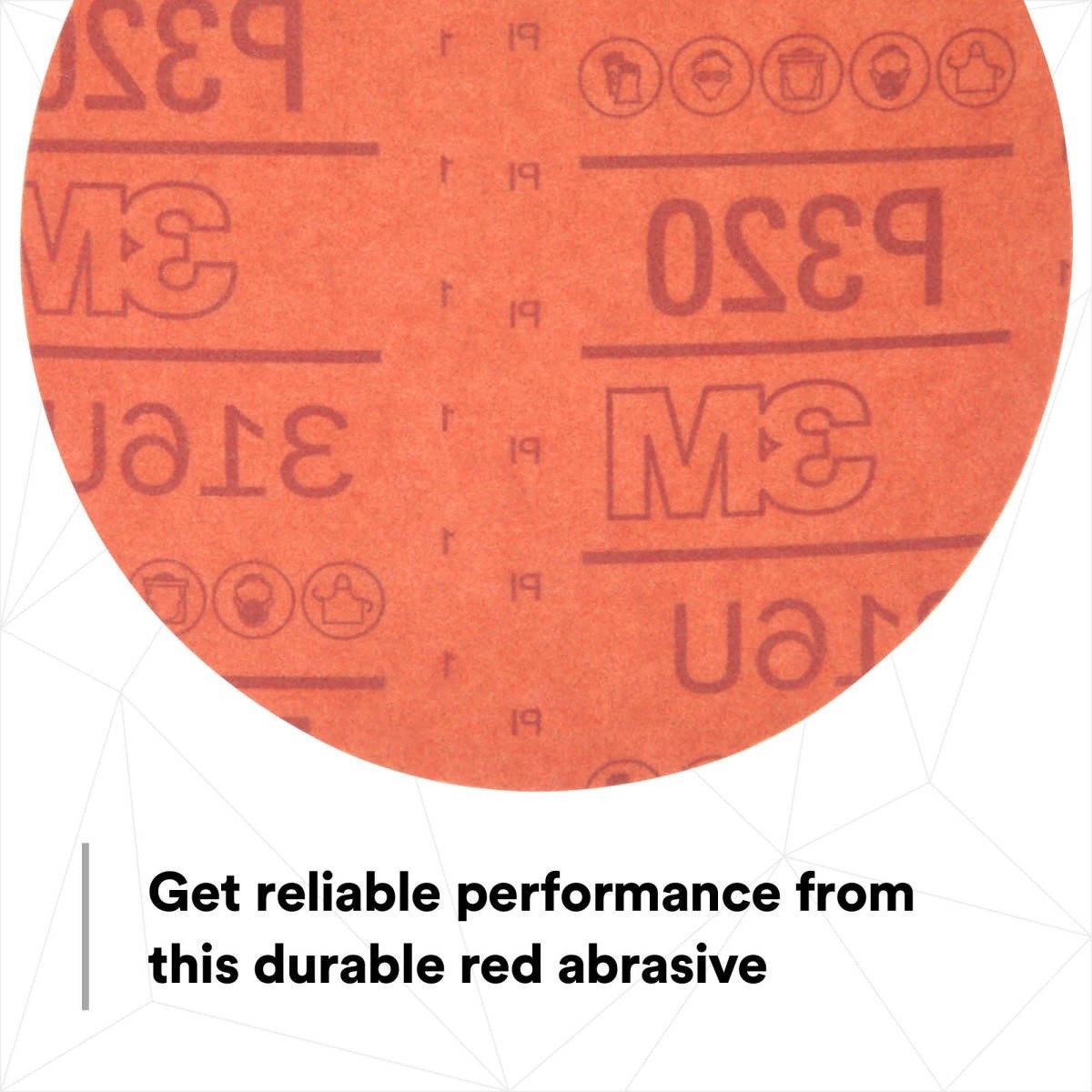 3M 316U 01219 Hookit Red Abrasive Sanding Disc, No Hole, P320, 6 in for Paint Prep (7000119782) (300 Pack) - 4