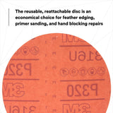 3M 316U 01219 Hookit Red Abrasive Sanding Disc, No Hole, P320, 6 in for Paint Prep (7000119782) (300 Pack) - 5