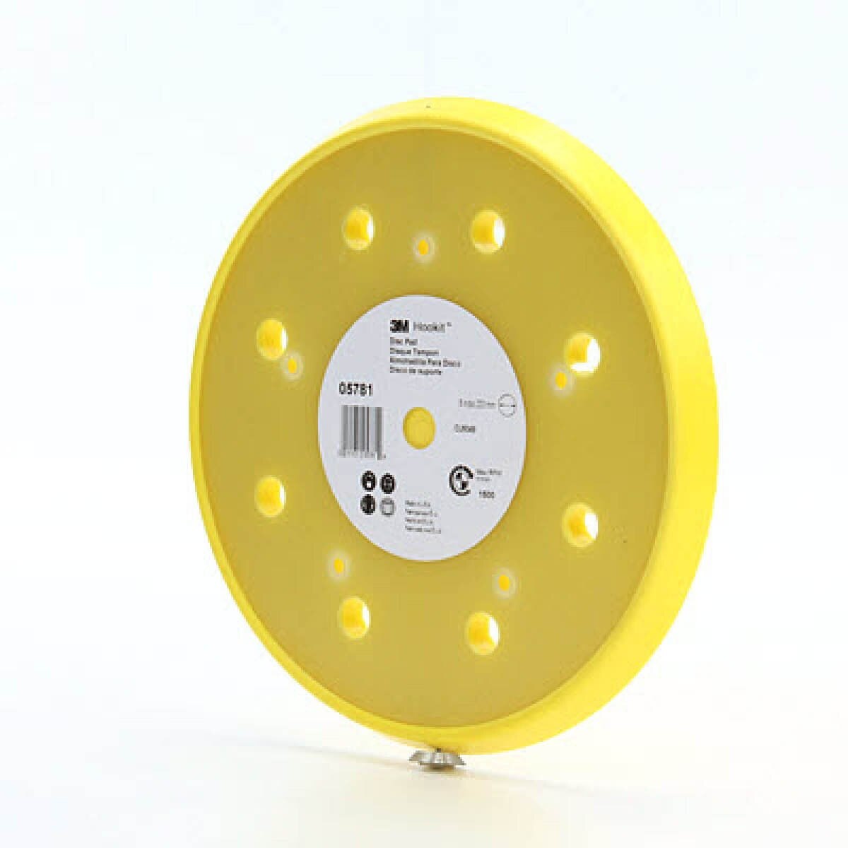 3M 05781 Hookit Abrasive Disc Pad, Dust Free, Medium Density Foam, Yellow, 8 in (7000119810) - 5