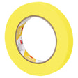 3M 388N 06652 Automotive Refinish Masking Tape, Yellow, Crepe Paper, 18 mm x 55 m, Moisture and Solvent Resistant (7000119815) (48 Pack)
