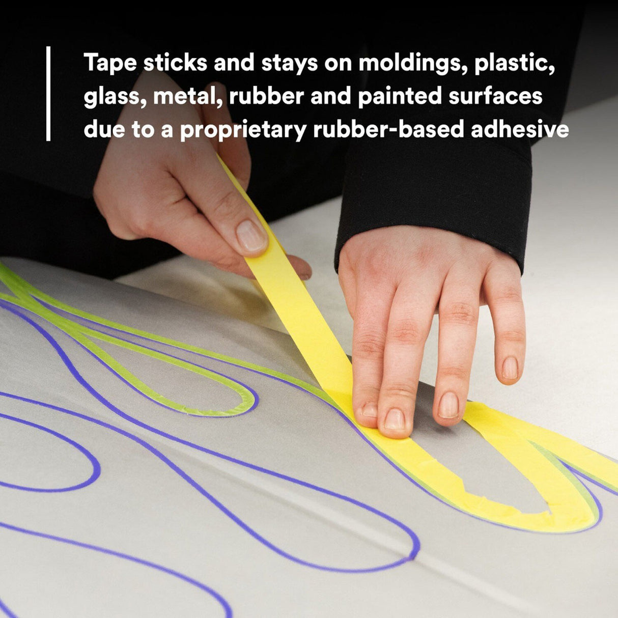 3M 388N 06654 Automotive Refinish Masking Tape, Yellow, Crepe Backing, Moisture and Solvent Resistant, 36 mm x 55 m (7000119817) - 8