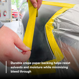 3M 388N 06654 Automotive Refinish Masking Tape, Yellow, Crepe Backing, Moisture and Solvent Resistant, 36 mm x 55 m (7000119817) (24 Pack) - 10