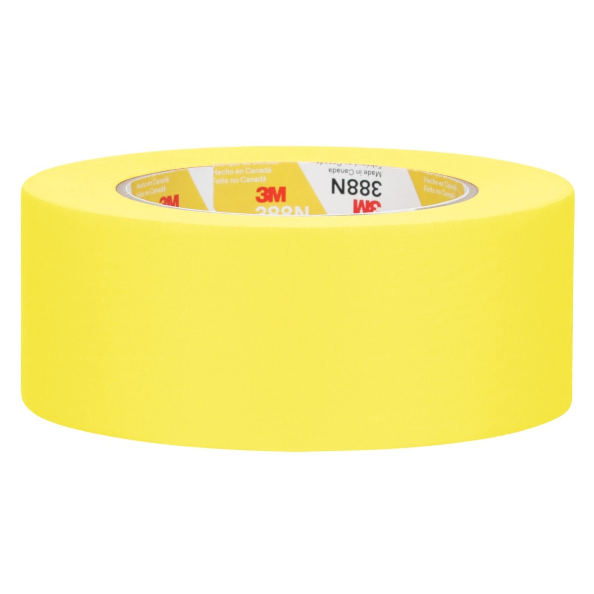 3M 388N Automotive Refinish Masking Tape, Rubber Adhesive, Yellow Crepe Paper Backing, Moisture and Solvent Resistant, 48 mm x 55 m (06656) (7000119819) (24 Pack) - 3