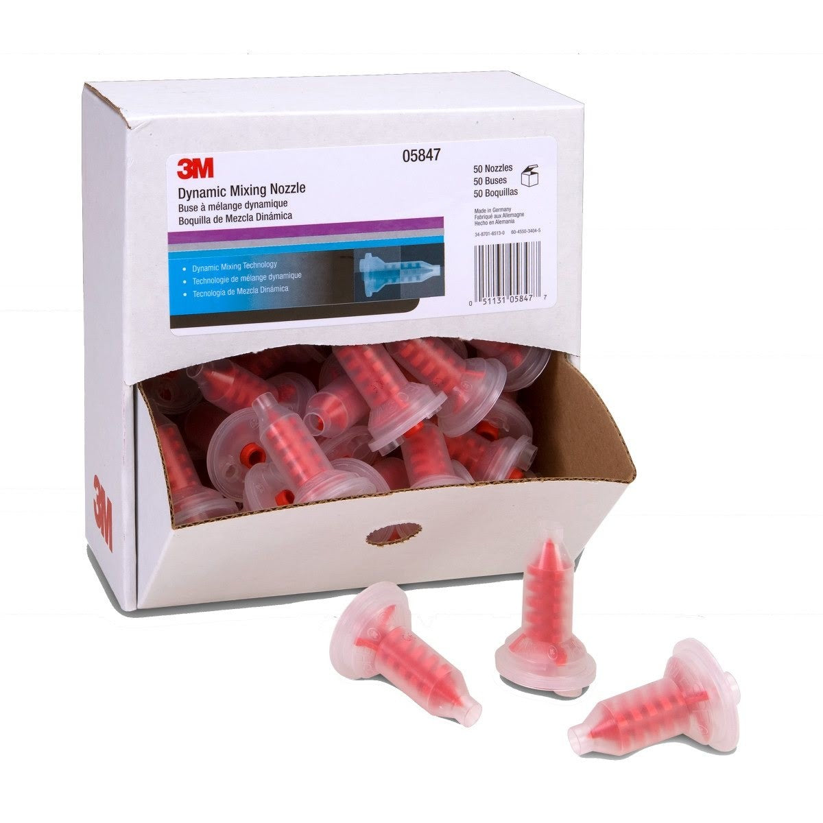 3M 05847 Dynamic Mixing System Nozzle for Fillers and Glazes, Red (7000119826) (300 Pack) - 4
