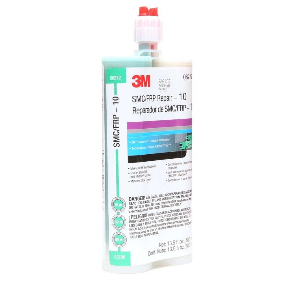 3M 08272 SMC/Fiberglass Repair Adhesive-10, Green, 400 mL Cartridge (7000119844) (6 Pack) - 2