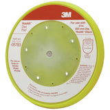 3M 05783 Hookit Pad D/F Back-up Pad, Hook and Loop, 8 in, 5 Bolt Hole, Yellow (7000119884) - 3