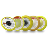 3M 05783 Hookit Pad D/F Back-up Pad, Hook and Loop, 8 in, 5 Bolt Hole, Yellow (7000119884) - 5