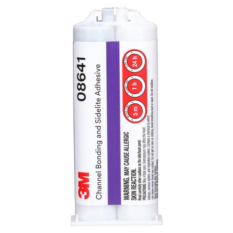 3M Channel Bonding and Sidelite Adhesive, Two-Part Epoxy, Rapid Curing, Black, 47.3 mL Cartridge (08641) (7000119888) (6 Pack)