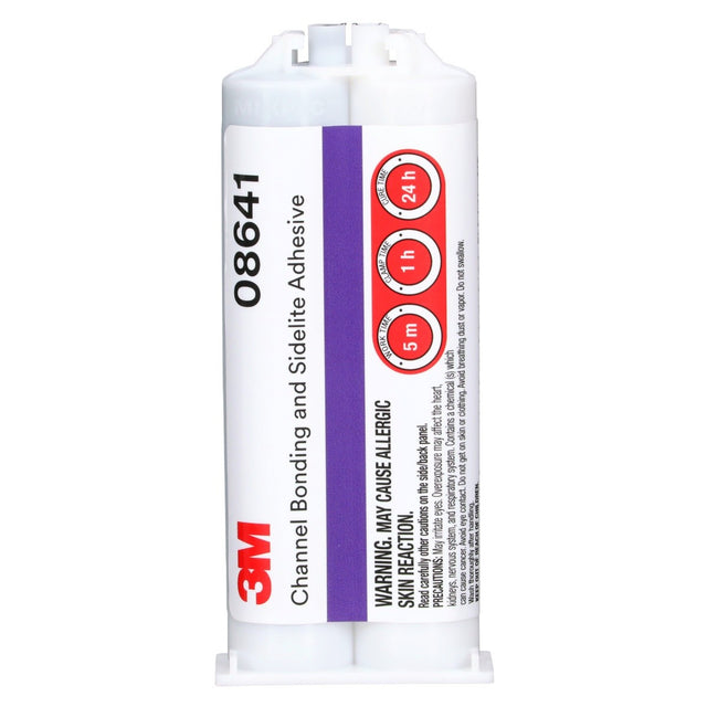 3M Channel Bonding and Sidelite Adhesive, Two-Part Epoxy, Rapid Curing, Black, 47.3 mL Cartridge (08641) (7000119888) (6 Pack)