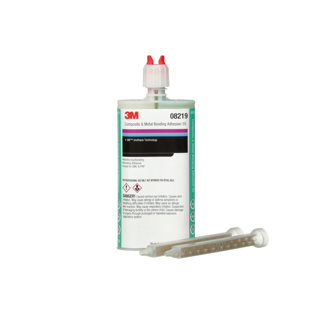 3M SMC Fiberglass Repair Adhesive-35, Two-Part Urethane, Green, 200 mL Cartridge (08219) (7000119892) (6 Pack)
