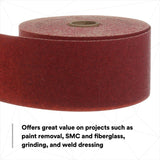 3M 316U Stikit Stikit Red Abrasive Sheet Roll, No Hole, P80, 2-3/4 in x 25 yd, D Weight (01688) (7000119931) (6 Pack) - 7