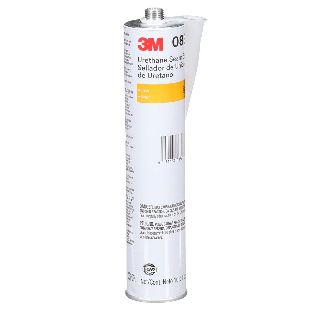 3M 08367 Urethane Seam Sealer, Black, High Solids, Permanently Flexible, 310 mL 10.5 fl oz Cartridge (7000119968) - 2