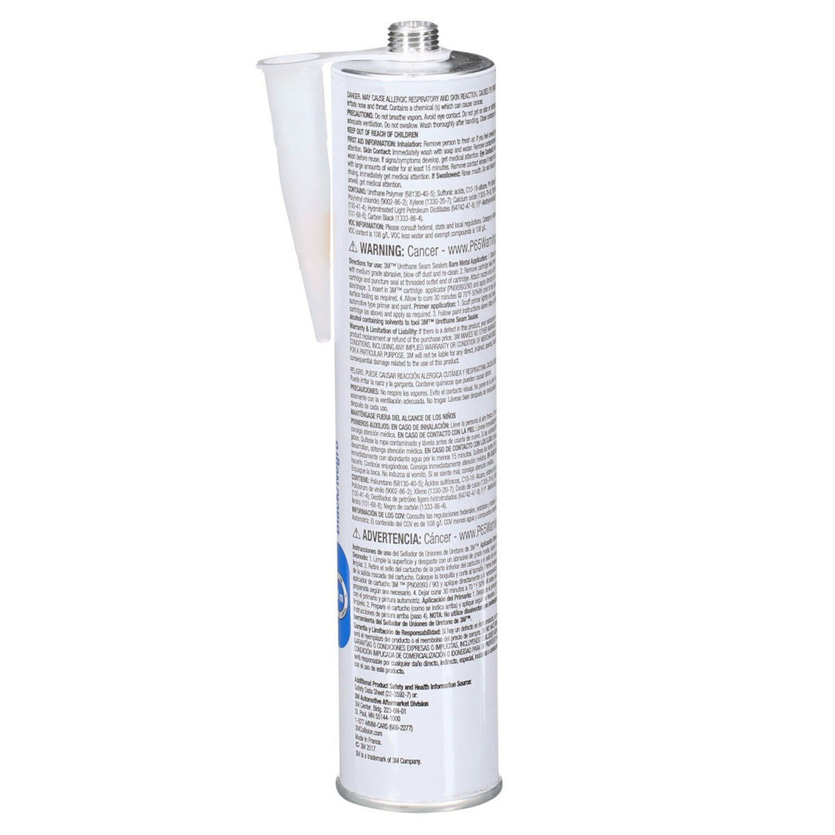 3M 08367 Urethane Seam Sealer, Black, High Solids, Permanently Flexible, 310 mL 10.5 fl oz Cartridge (7000119968) - 3
