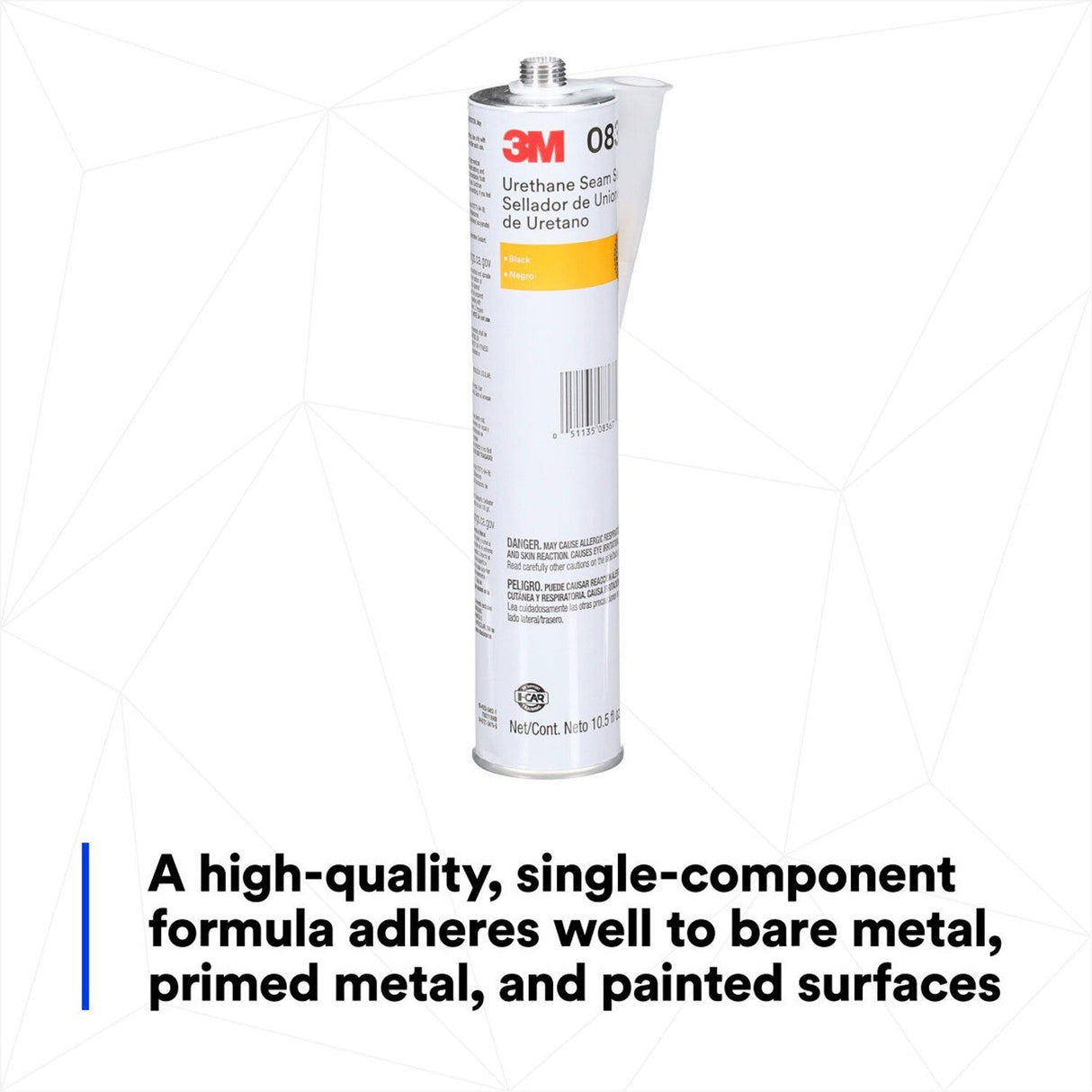 3M 08367 Urethane Seam Sealer, Black, High Solids, Permanently Flexible, 310 mL 10.5 fl oz Cartridge (7000119968) - 6
