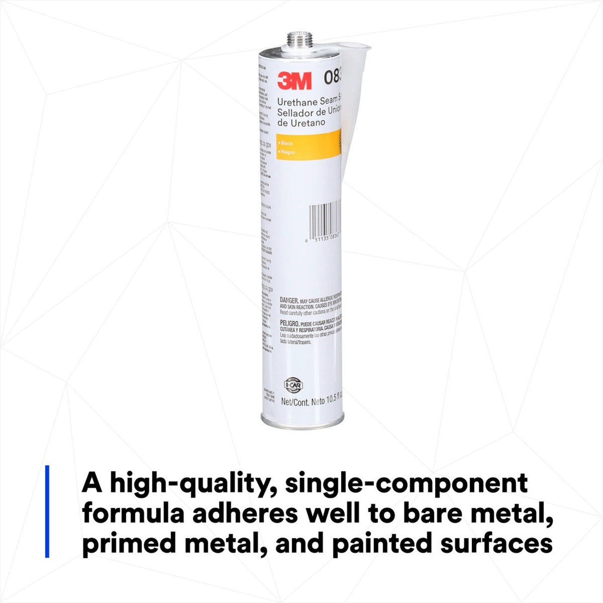 3M 08367 Urethane Seam Sealer, Black, High Solids, Permanently Flexible, 310 mL 10.5 fl oz Cartridge (7000119968) (12 Pack) - 6
