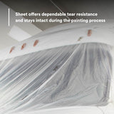 3M 06742 Overspray Protective Sheeting Paintable High Density Tear Resistant Translucent 20 ft x 250 ft (7000120043) - 3