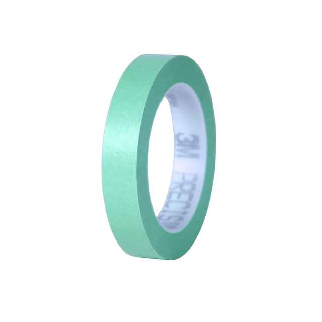 3M Precision Masking Tape, Green, 3/4 in x 60 yds (06529) (7000120100) (12 Pack)