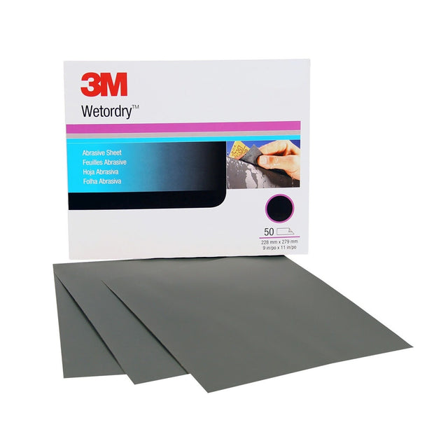 3M 02042 Wetordry Abrasive Sheet, P240, 9 in x 11 in (7000120114) (250 Pack)