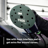 3M 270J 34403 Hookit Flexible Abrasive Disc, Dust Free, P400, Gray, 6 in, Primer Sanding, E coat Sanding (7000120193) (125 Pack) - 5