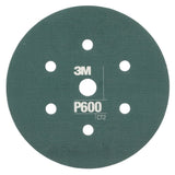 3M 270J 34405 Hookit Flexible Abrasive Disc, Dust Free, Aluminum Oxide P600, Gray, 6 in, Primer and Clear Coat Sanding (7000120194) (125 Pack)