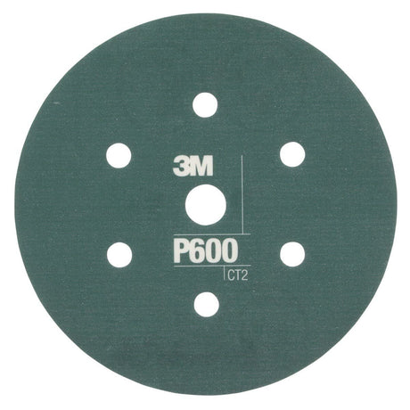 3M 270J 34405 Hookit Flexible Abrasive Disc, Dust Free, Aluminum Oxide P600, Gray, 6 in, Primer and Clear Coat Sanding (7000120194) (125 Pack)