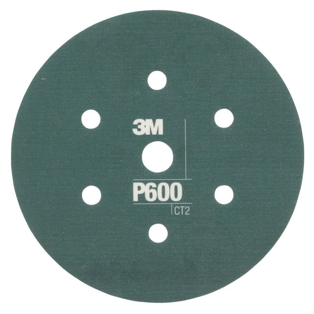 3M 270J 34405 Hookit Flexible Abrasive Disc, Dust Free, Aluminum Oxide P600, Gray, 6 in, Primer and Clear Coat Sanding (7000120194) (125 Pack)