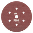 3M 270J 34406 Hookit Flexible Abrasive Disc Dust Free P800 Red 6 in (7000120195) (125 Pack)