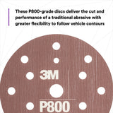 3M 270J 34406 Hookit Flexible Abrasive Disc Dust Free P800 Red 6 in (7000120195) (125 Pack) - 3