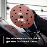 3M 270J 34406 Hookit Flexible Abrasive Disc Dust Free P800 Red 6 in (7000120195) (125 Pack) - 5