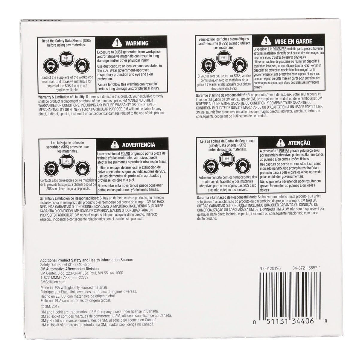 3M 270J 34406 Hookit Flexible Abrasive Disc Dust Free P800 Red 6 in (7000120195) (125 Pack) - 9