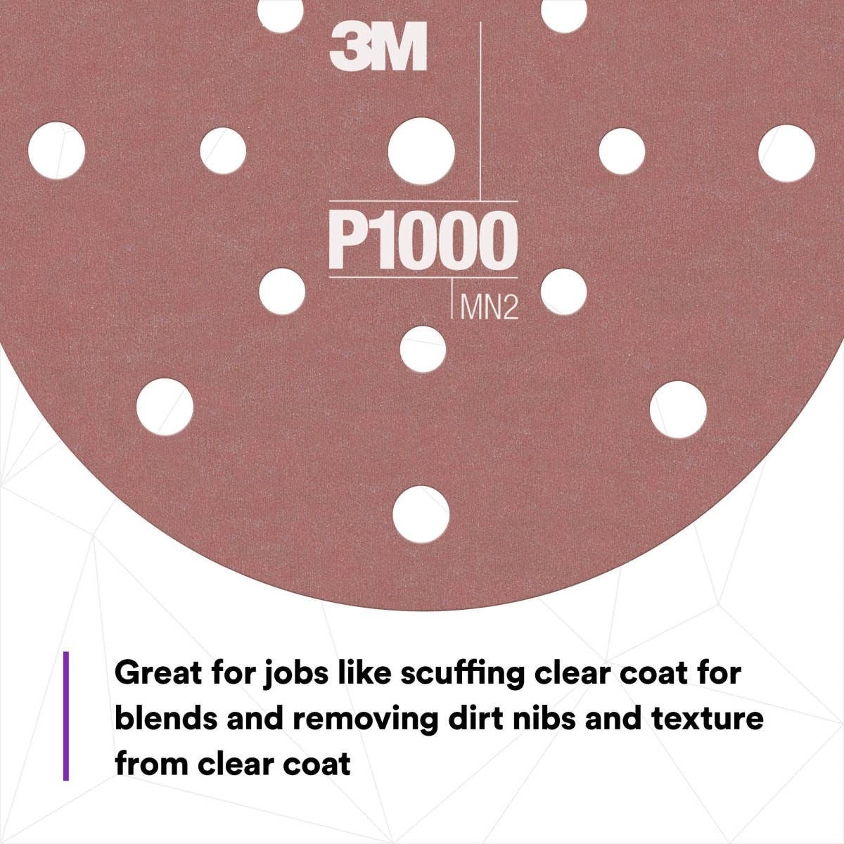3M 270J 34407 Hookit Flexible Abrasive Disc, Dust Free, P1000, Red, 6 in (7000120196) (125 Pack) - 4