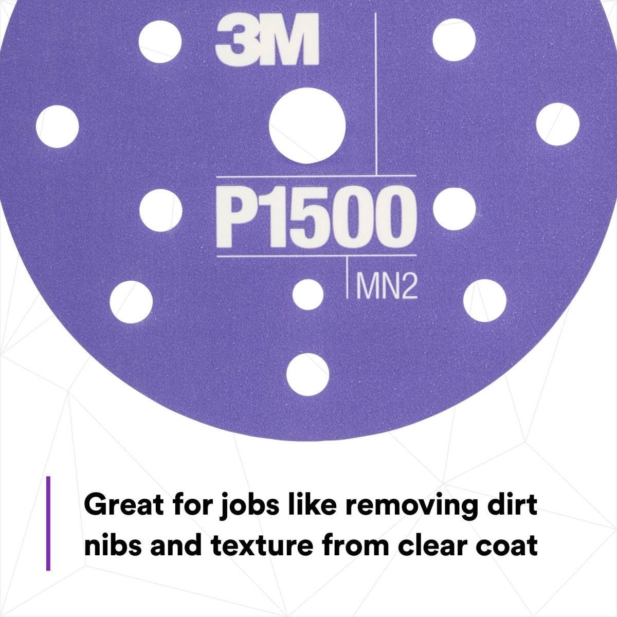 3M 270J 34409 Hookit Flexible Abrasive Disc, Dust Free, P1500, Purple, 6 in (7000120198) (125 Pack) - 4