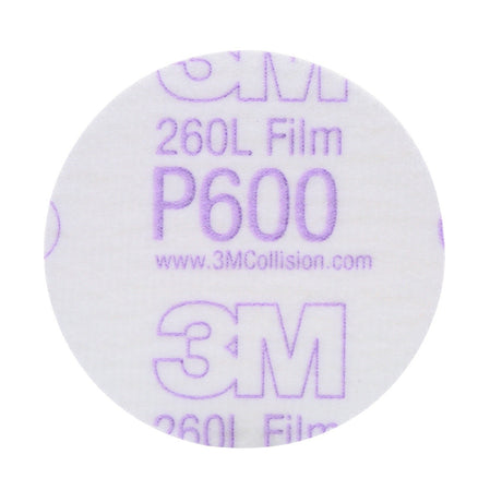 3M 260L 00911 Hookit Finishing Film Abrasive Disc, P600, White, 3 in (7000120387) (200 Pack)