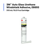 3M 08693 Auto Glass Urethane Windshield Adhesive, Medium Viscosity, High-Strength, Fast-Curing, Black, 310 mL/10.5 fl oz Cartridge (7000120424) (12 Pack)