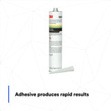 3M 08693 Auto Glass Urethane Windshield Adhesive, Medium Viscosity, High-Strength, Fast-Curing, Black, 310 mL/10.5 fl oz Cartridge (7000120424) (12 Pack) - 2