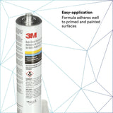 3M 08693 Auto Glass Urethane Windshield Adhesive, Medium Viscosity, High-Strength, Fast-Curing, Black, 310 mL/10.5 fl oz Cartridge (7000120424) (12 Pack) - 4