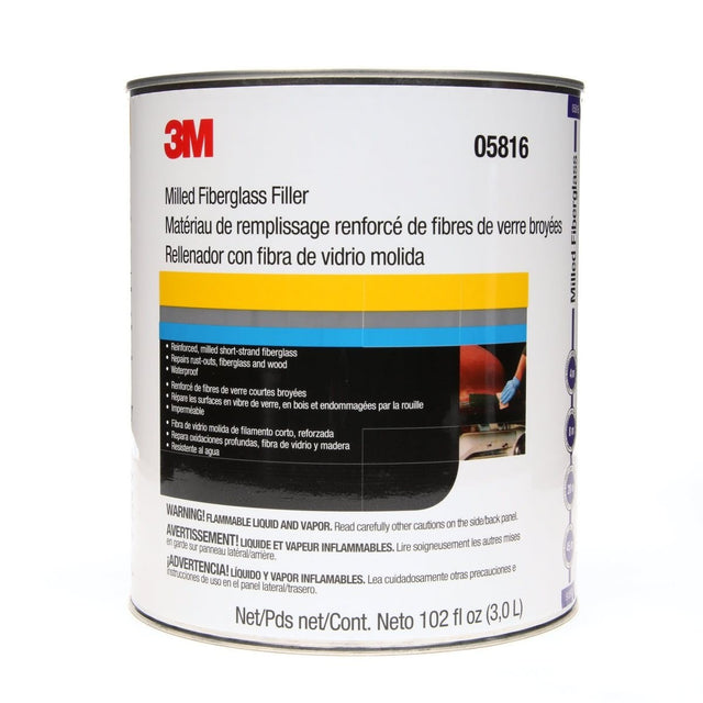 3M 05816 Milled Fiberglass Body Filler, Red, 1 gal (5816) (7000120440) (4 Pack)