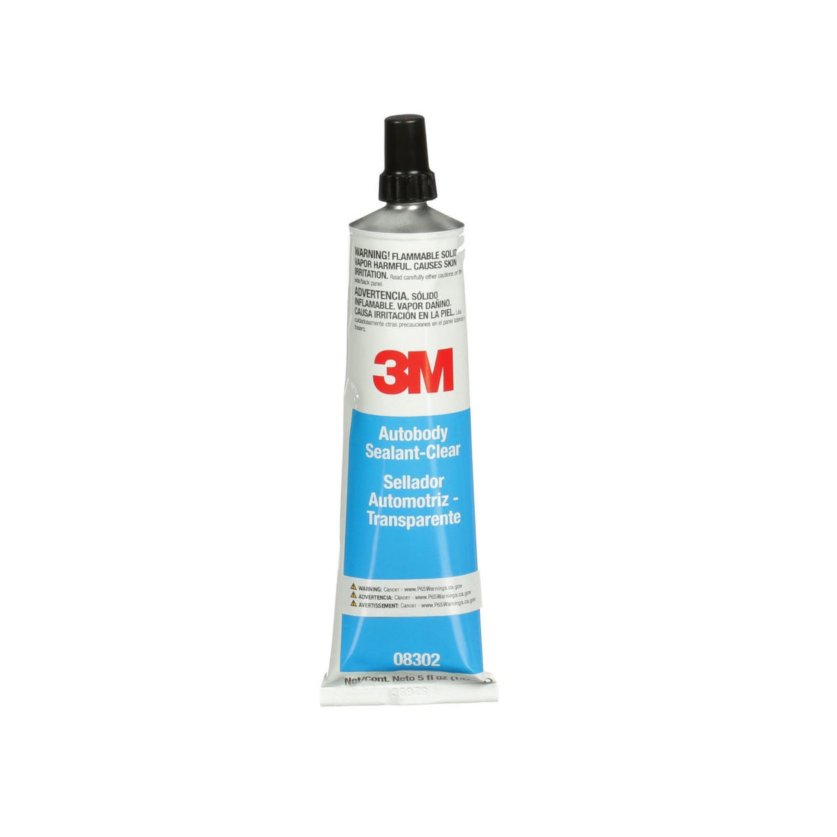 3M Ultrapro Autobody Sealant, Clear, High-Solids, Heavy-Bodied, Fast-Curing, Solvent-Based, 5 oz Tube (08302) (7000120449) (6 Pack) - 3
