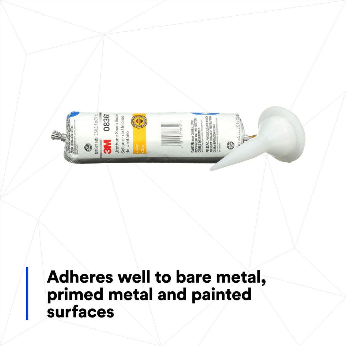 3M Urethane Seam Sealer, Gray, 310 mL 10.5 fl oz Foil Pack (08361) (7000120461) (6 Pack) - 10
